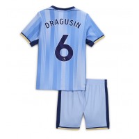 Camisa de Futebol Tottenham Hotspur Radu Dragusin #6 Equipamento Secundário Infantil 2024-25 Manga Curta (+ Calças curtas)